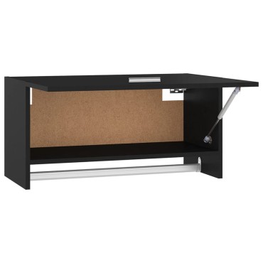 vidaXL Ντουλάπα Μαύρη 70x32,5x35cm από Επεξ. Ξύλο 1 τεμ.