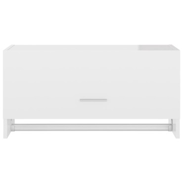 vidaXL Ντουλάπα Γυαλιστερό Λευκό 70x32,5x35cm από Επεξ. Ξύλο 1 τεμ.