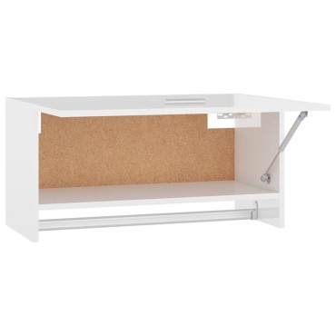 vidaXL Ντουλάπα Γυαλιστερό Λευκό 70x32,5x35cm από Επεξ. Ξύλο 1 τεμ.