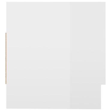vidaXL Ντουλάπα Γυαλιστερό Λευκό 70x32,5x35cm από Επεξ. Ξύλο 1 τεμ.