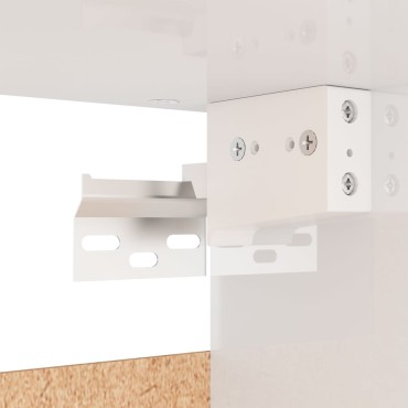 vidaXL Ντουλάπα Γυαλιστερό Λευκό 70x32,5x35cm από Επεξ. Ξύλο 1 τεμ.