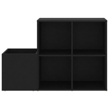 vidaXL Παπουτσοθήκη Χολ Μαύρη 105x35,5x70cm από Επεξ. Ξύλο