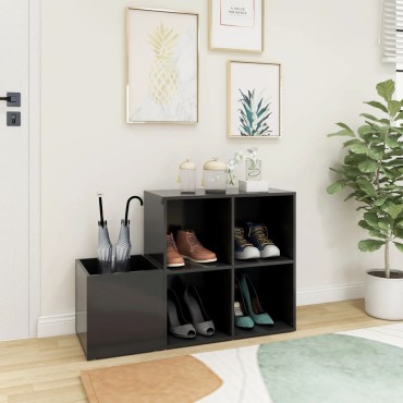 vidaXL Παπουτσοθήκη Χολ Γκρι 105x35,5x70cm από Επεξ. Ξύλο