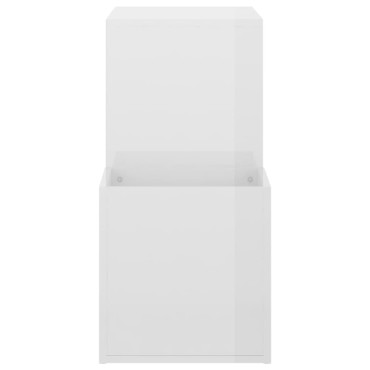 vidaXL Παπουτσοθήκη Χολ Γυαλ. Λευκή 105x35,5x70cm από Επεξ. Ξύλο