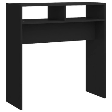 vidaXL Τραπεζάκι Κονσόλα Μαύρο 78x30x80cm από Επεξ. Ξύλο 1 τεμ.