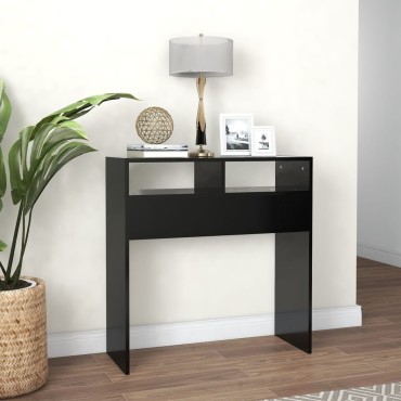 vidaXL Τραπεζάκι Κονσόλα Μαύρο 78x30x80cm από Επεξ. Ξύλο 1 τεμ.
