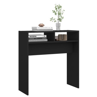 vidaXL Τραπεζάκι Κονσόλα Μαύρο 78x30x80cm από Επεξ. Ξύλο 1 τεμ.