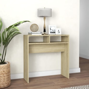 vidaXL Τραπεζάκι Κονσόλα Sonoma Δρυς 78x30x80cm από Επεξ. Ξύλο 1 τεμ.