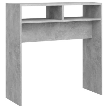 vidaXL Τραπεζάκι Κονσόλα Γκρι Σκυροδέματος 78x30x80cm Επεξ. Ξύλο 1 τεμ.