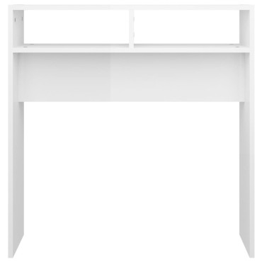 vidaXL Τραπεζάκι Κονσόλα Γυαλιστερό Λευκό 78x30x80cm Μοριοσανίδα 1 τεμ.