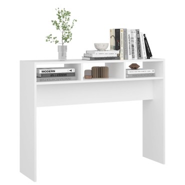vidaXL Τραπέζι Κονσόλα Λευκό 105x30x80cm από Επεξ. Ξύλο 1 τεμ.