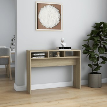vidaXL Τραπεζάκι Κονσόλα Sonoma Δρυς 105x30x80cm από Επεξ. Ξύλο 1 τεμ.