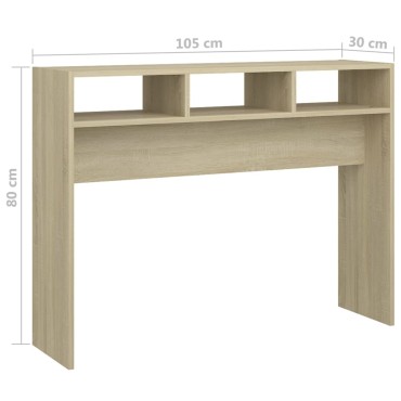 vidaXL Τραπεζάκι Κονσόλα Sonoma Δρυς 105x30x80cm από Επεξ. Ξύλο 1 τεμ.