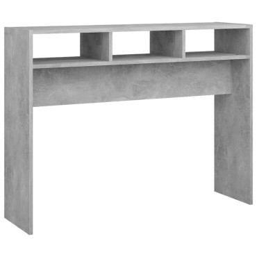 vidaXL Τραπέζι Κονσόλα Γκρι Σκυροδέματος 105x30x80cm από Επεξ. Ξύλο 1 τεμ.