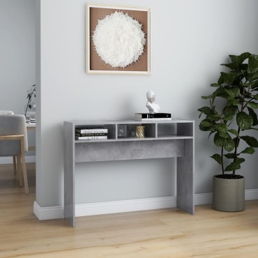 vidaXL Τραπέζι Κονσόλα Γκρι Σκυροδέματος 105x30x80cm από Επεξ. Ξύλο 1 τεμ.