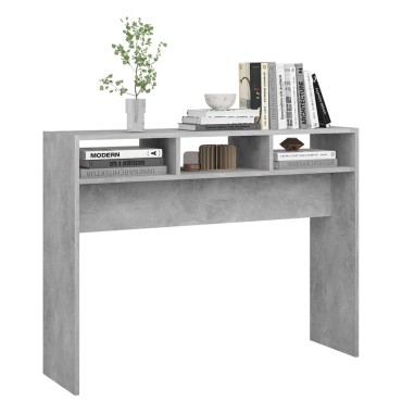 vidaXL Τραπέζι Κονσόλα Γκρι Σκυροδέματος 105x30x80cm από Επεξ. Ξύλο 1 τεμ.