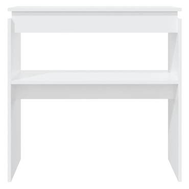 vidaXL Τραπεζάκι Κονσόλα Λευκό 80x30x80cm από Επεξ. Ξύλο 1 τεμ.