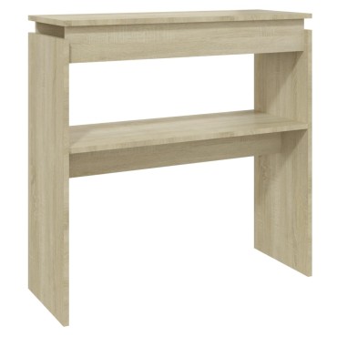 vidaXL Τραπεζάκι Κονσόλα Sonoma Δρυς 80x30x80cm από Επεξ. Ξύλο 1 τεμ.