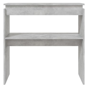 vidaXL Τραπεζάκι Κονσόλα Γκρι Σκυρ. 80x30x80cm από Επεξ. Ξύλο 1 τεμ.
