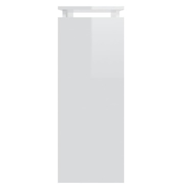 vidaXL Τραπεζάκι Κονσόλα Γυαλιστερό Λευκό 80x30x80cm Επεξ. Ξύλο 1 τεμ.