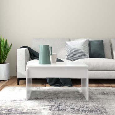 vidaXL Τραπεζάκι Σαλονιού Λευκό 68x50x38cm από Επεξ. Ξύλο 1 τεμ.