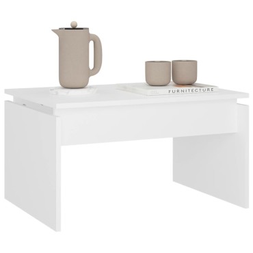 vidaXL Τραπεζάκι Σαλονιού Λευκό 68x50x38cm από Επεξ. Ξύλο 1 τεμ.