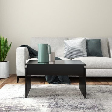 vidaXL Τραπεζάκι Σαλονιού Μαύρο 68x50x38cm από Επεξ. Ξύλο 1 τεμ.