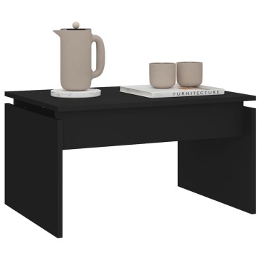 vidaXL Τραπεζάκι Σαλονιού Μαύρο 68x50x38cm από Επεξ. Ξύλο 1 τεμ.