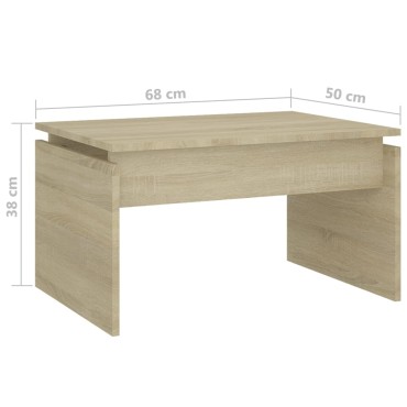 vidaXL Τραπεζάκι Σαλονιού Sonoma Δρυς 68x50x38cm από Επεξ. Ξύλο 1 τεμ.