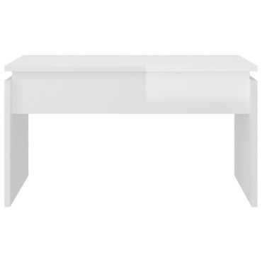vidaXL Τραπεζάκι Σαλονιού Γυαλ. Λευκό 68x50x38cm από Επεξ. Ξύλο 1 τεμ.