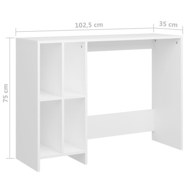 vidaXL Γραφείο Notebook Λευκό 102,5x35x75cm από Επεξ. Ξύλο 1 τεμ.