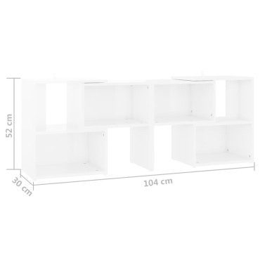 vidaXL Έπιπλο Τηλεόρασης Λευκό 104x30x52cm από Επεξ. Ξύλο