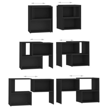 vidaXL Έπιπλο Τηλεόρασης Μαύρο 104x30x52cm από Επεξ. Ξύλο