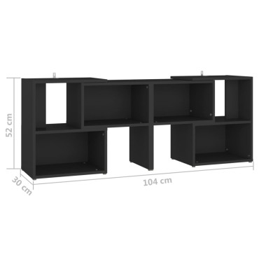 vidaXL Έπιπλο Τηλεόρασης Μαύρο 104x30x52cm από Επεξ. Ξύλο