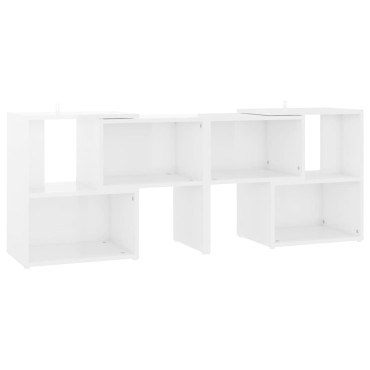 vidaXL Έπιπλο Τηλεόρασης Λευκό Γυαλ. 104x30x52cm από Επεξ. Ξύλο