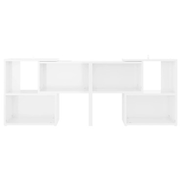 vidaXL Έπιπλο Τηλεόρασης Λευκό Γυαλ. 104x30x52cm από Επεξ. Ξύλο