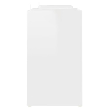 vidaXL Έπιπλο Τηλεόρασης Λευκό Γυαλ. 104x30x52cm από Επεξ. Ξύλο