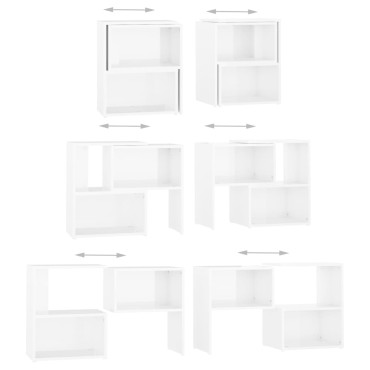 vidaXL Έπιπλο Τηλεόρασης Λευκό Γυαλ. 104x30x52cm από Επεξ. Ξύλο