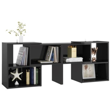 vidaXL Έπιπλο Τηλεόρασης Μαύρο Γυαλ. 104x30x52cm από Επεξ. Ξύλο