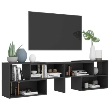 vidaXL Έπιπλο Τηλεόρασης Γκρι 149x30x52cm από Επεξ. Ξύλο