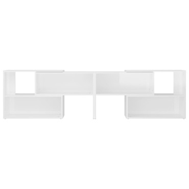 vidaXL Έπιπλο Τηλεόρασης Γυαλιστερό Λευκό 149x30x52cm Επεξ. Ξύλο