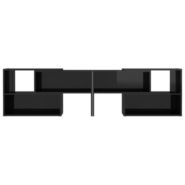 vidaXL Έπιπλο Τηλεόρασης Γυαλιστερό Μαύρο 149x30x52cm Επεξ. Ξύλο