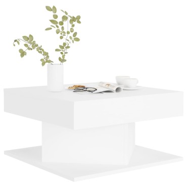 vidaXL Τραπεζάκι Σαλονιού Λευκό 57x57x30cm από Επεξ. Ξύλο 1 τεμ.