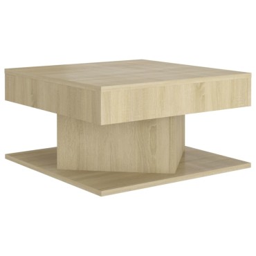 vidaXL Τραπεζάκι Σαλονιού Sonoma Δρυς 57x57x30cm από Επεξ. Ξύλο 1 τεμ.