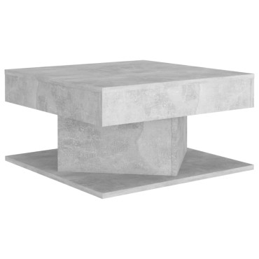 vidaXL Τραπεζάκι Σαλονιού Γκρι Σκυρ. 57x57x30cm από Επεξ. Ξύλο 1 τεμ.