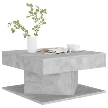 vidaXL Τραπεζάκι Σαλονιού Γκρι Σκυρ. 57x57x30cm από Επεξ. Ξύλο 1 τεμ.