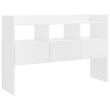 vidaXL Μπουφές Γυαλιστερό Λευκό 105x30x70cm από Επεξ. Ξύλο 1 τεμ.