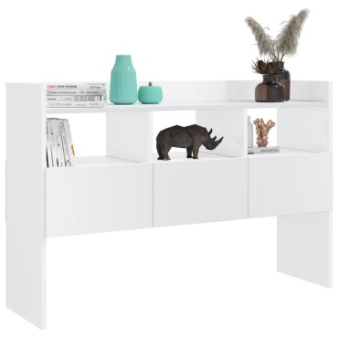 vidaXL Μπουφές Γυαλιστερό Λευκό 105x30x70cm από Επεξ. Ξύλο 1 τεμ.