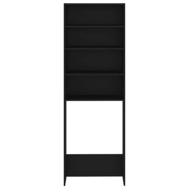 vidaXL Ντουλάπι Πλυντηρίου Μαύρο 64 x 24 x 190 εκ.