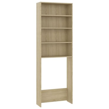 vidaXL Ντουλάπι Πλυντηρίου Sonoma Δρυς 64 x 24 x 190 εκ.